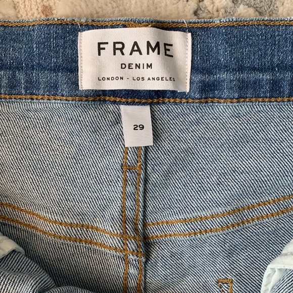 Like new Frame high waisted denim shorts - Picture 2 of 3